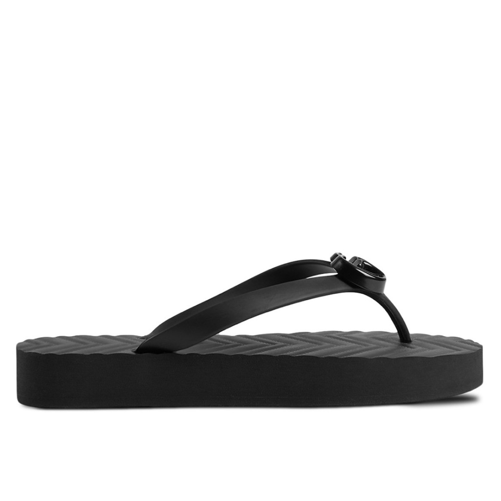 Gucci Women's Chevron Logo Thong Sandals BNIB 38 - Picture 8 of 11
